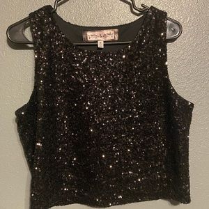 Oona & Maud Sequins Cropped Shirt